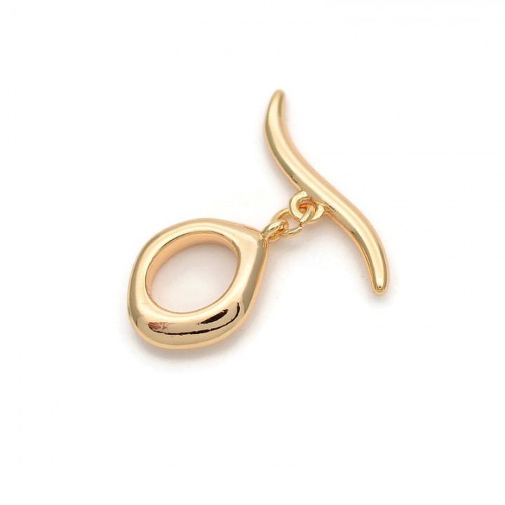 Тогл овальный Асимметрия, позолота 18К