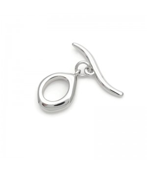 Тогл овальный Асимметрия, родиевое покрытие