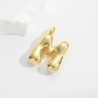 Colgante de latón con forma de globo Letras A-Z ~12 mm, dorado 18K