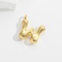 Colgante de latón con forma de globo Letras A-Z ~12 mm, dorado 18K