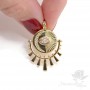 Sun and moon pendant, 18K gold plated