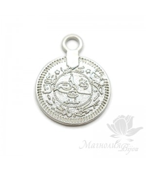 Pendant "Turkish coin", silver plated