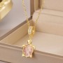 Charm Tortuga color rosa, dorado 18K
