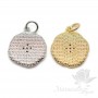 Coin pendant 15mm Guiding star, gold plated 18K
