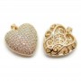 Pendant Heart Volumetric, gold-plated 18K
