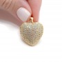 Pendant Heart Volumetric, gold-plated 18K