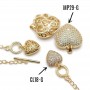 Pendant Heart Volumetric, gold-plated 18K