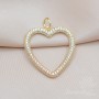 Pendant Heart 31mm, gold plated 18K