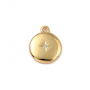 Round pendant 10mm Asterisk, 18K gold plated