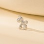 CZ Horse Pony Pendant 12:17mm, platinum plated