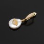 Colgante perla barroca con Ojo, baño de oro 18K