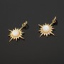 Star pendant with mother-of-pearl steel, 18K gold-plated