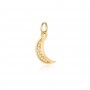 Small moon pendant 14mm, 18K gold plated