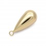 Brass Teardrop charm pendant 11:27mm, 14K gold plated