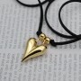 Brass Heart pendant 20:28mm, 18K gold plated