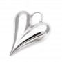 Brass Heart pendant 28:38mm, platinum plated