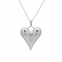 Brass Heart pendant 28:38mm, platinum plated