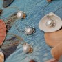 Подвеска Крабик на цепочке натуральный жемчуг, позолота 18К