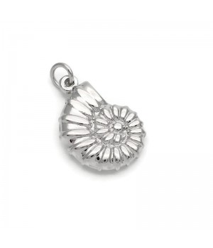 Charm Concha Amonita 20mm, baño de platino