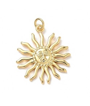 Colgante Sol 22mm, baño de oro de 18K