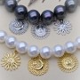 Подвеска Солнце 22мм, позолота 18К