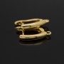 Brass Leverback Earrings with open loop, 18K gold plated