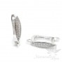 Earrings Veretino with cubic zirkonia track, platinum color