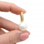 Pendientes con circonitas para pegar perlas, dorado 18K