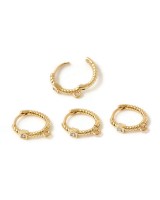 Brass Hoop Earrings with open loop, 18K gold plated