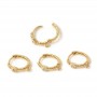 Brass Hoop Earrings with open loop, 18K gold plated