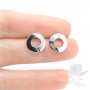 Studs "Rings smooth 12mm", color platinum