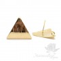 Studs "Textured triangles", 18k gold plated