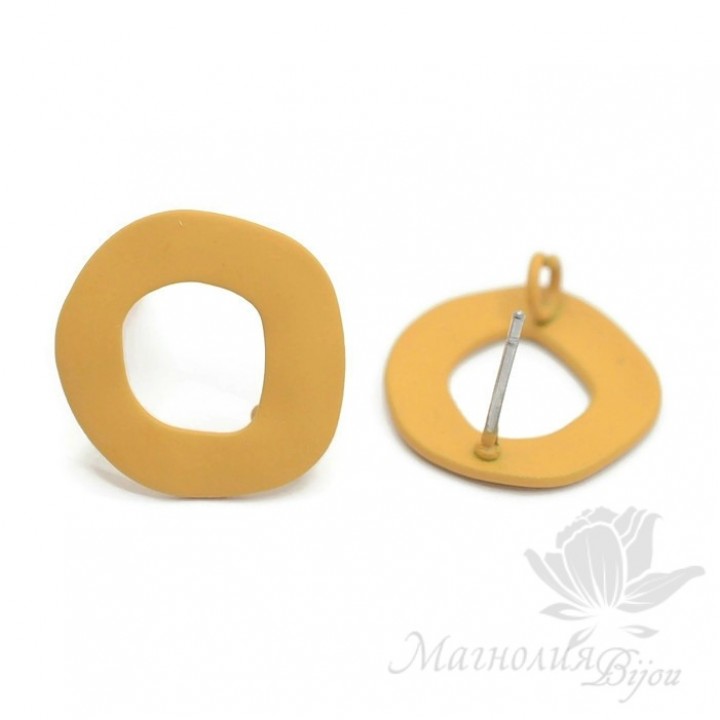 Carnation fasteners "Mustard Ring", with silicone coating