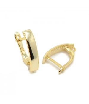 Lever Back Earrings with open loop, 18k gold plated