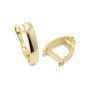 Lever Back Earrings with open loop, 18k gold plated