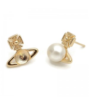 Saturn Vivenne W. stud earrings, gold plated