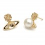 Saturn Vivenne W. stud earrings, gold plated