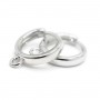 Hoop Earrings 11mm with open loop, platinum plated