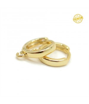 Pendientes aros 11mm, baño de oro de 18K