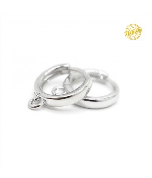 Pendientes aros 11mm, baño de platino