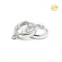 Hoop Earrings 11mm with open loop, platinum plated