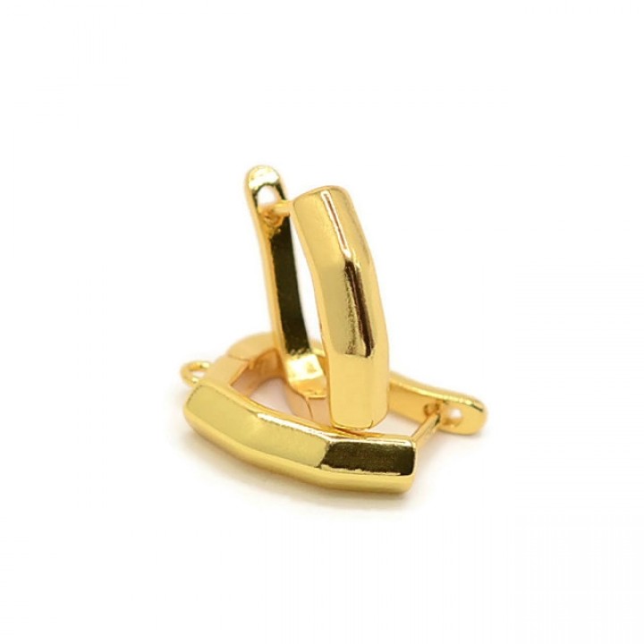 Earrings Illusion, 18k gold plated