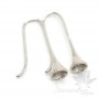 Brass Hook Earrings 25mm, platinum plated