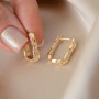 Hoop earrings 18:14mm, 14K gold plated