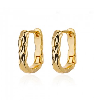 Hoop earrings 18:14mm, 14K gold plated