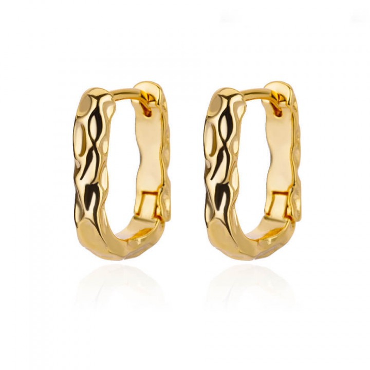 Hoop earrings 18:14mm, 14K gold plated