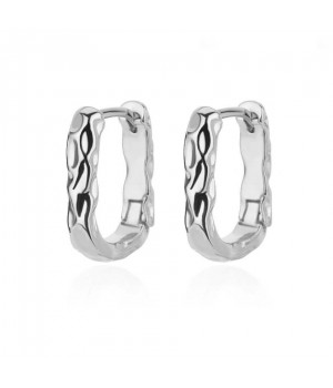 Hoop earrings 18:14mm, platinum plated