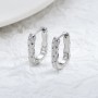 Hoop earrings 18:14mm, platinum plated