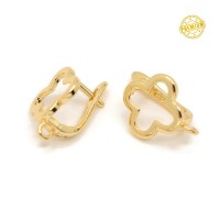 Швензы Клевер, позолота 18 карат