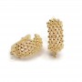 Brass Lever back Earrings with loop, 18k gold plated